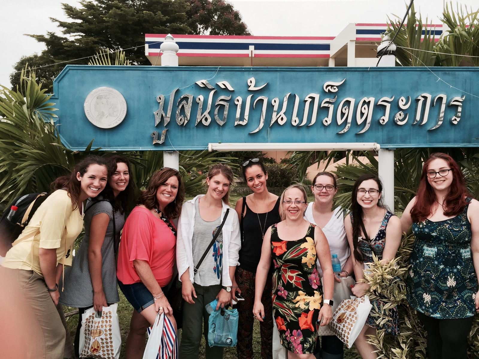 PHT group visiting a partner education site in Thailand